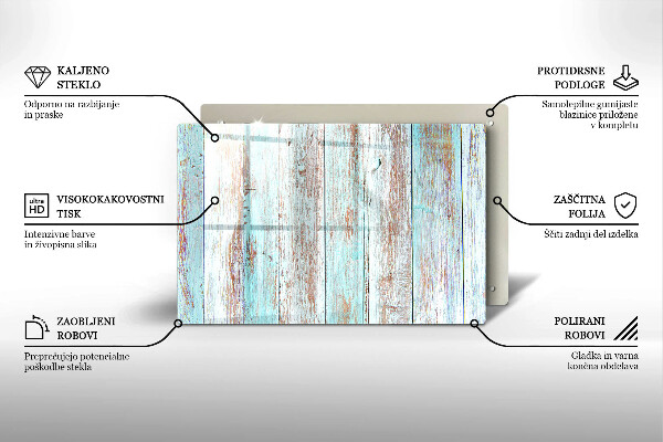 Skleněná deska do kuchyně Staré vintage desky