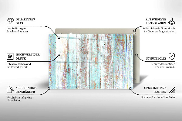 Skleněná deska do kuchyně Staré vintage desky