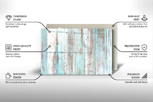 Skleněná deska do kuchyně Staré vintage desky