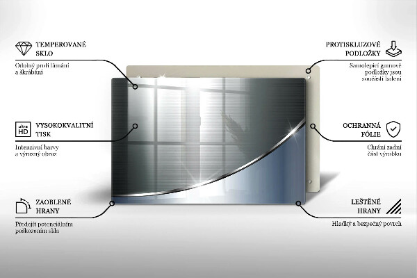 Skleněná deska do kuchyně Kovový abstrakce vzor