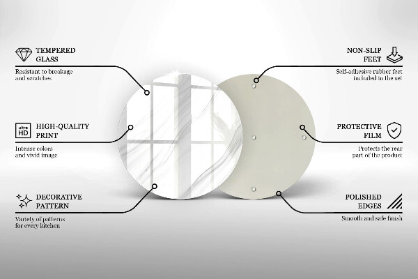 Skleněná deska do kuchyně Jemný mramor