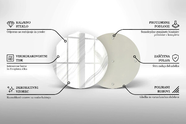 Skleněná deska do kuchyně Jemný mramor