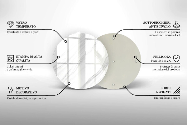 Skleněná deska do kuchyně Jemný mramor