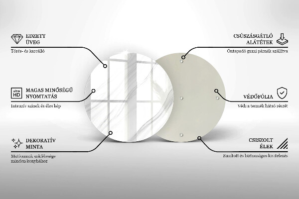 Skleněná deska do kuchyně Jemný mramor