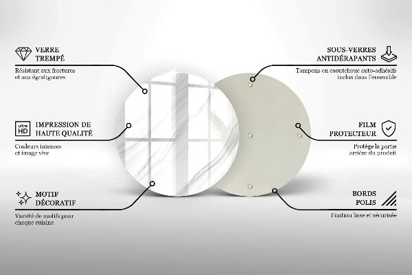 Skleněná deska do kuchyně Jemný mramor