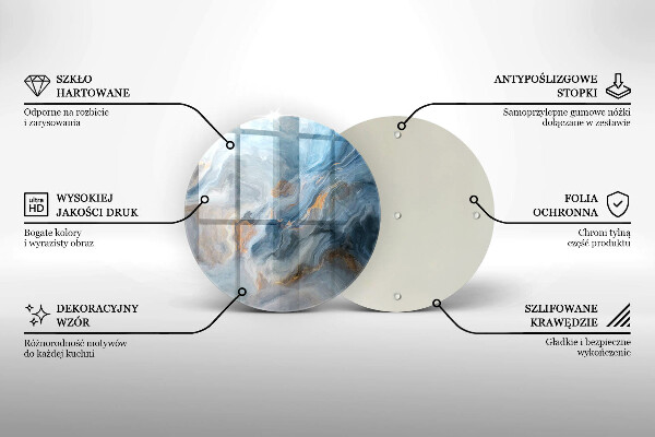 Skleněná deska do kuchyně Textura mramoru