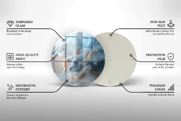 Skleněná deska do kuchyně Textura mramoru