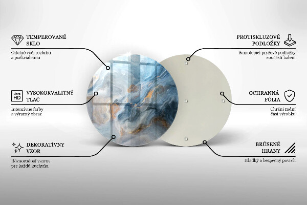 Skleněná deska do kuchyně Textura mramoru