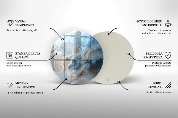 Skleněná deska do kuchyně Textura mramoru