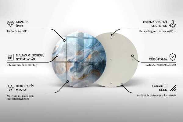 Skleněná deska do kuchyně Textura mramoru