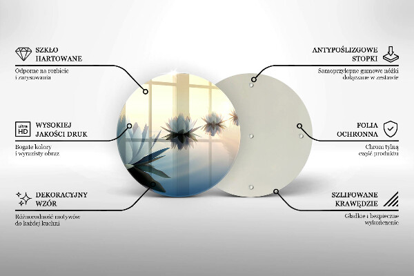 Skleněná deska do kuchyně Květy lilie na vodě