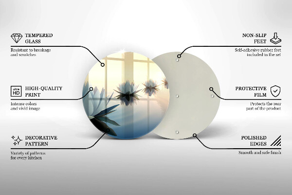 Skleněná deska do kuchyně Květy lilie na vodě
