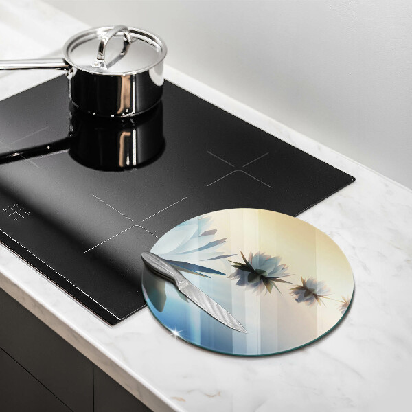 Skleněná deska do kuchyně Květy lilie na vodě