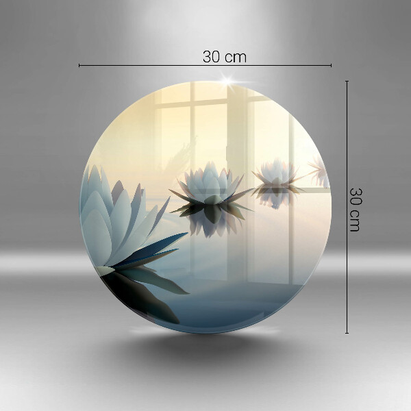 Skleněná deska do kuchyně Květy lilie na vodě