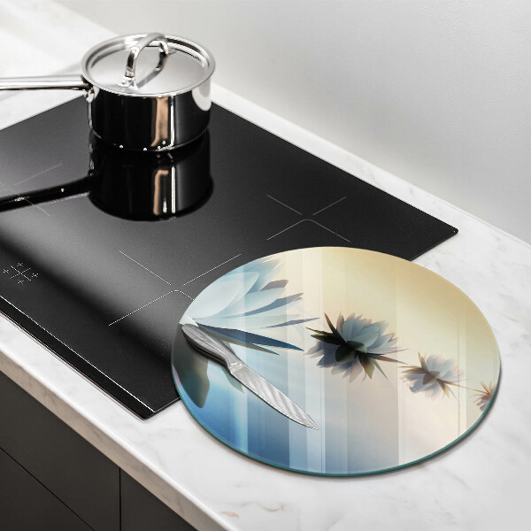 Skleněná deska do kuchyně Květy lilie na vodě