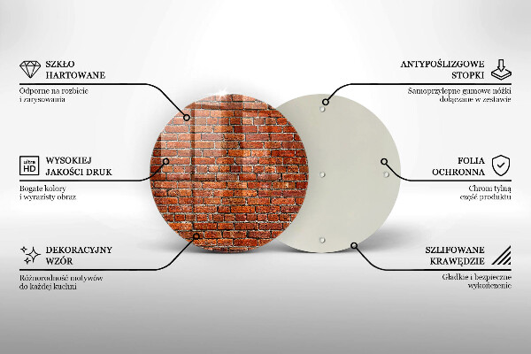 Skleněná deska do kuchyně Zeď z cihlové zdi