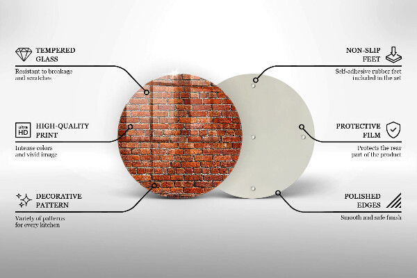 Skleněná deska do kuchyně Zeď z cihlové zdi