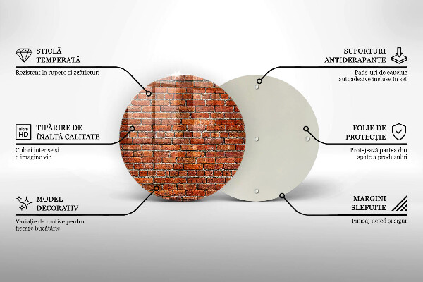 Skleněná deska do kuchyně Zeď z cihlové zdi