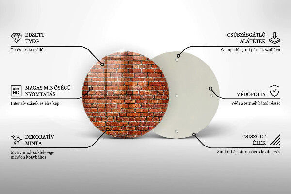 Skleněná deska do kuchyně Zeď z cihlové zdi