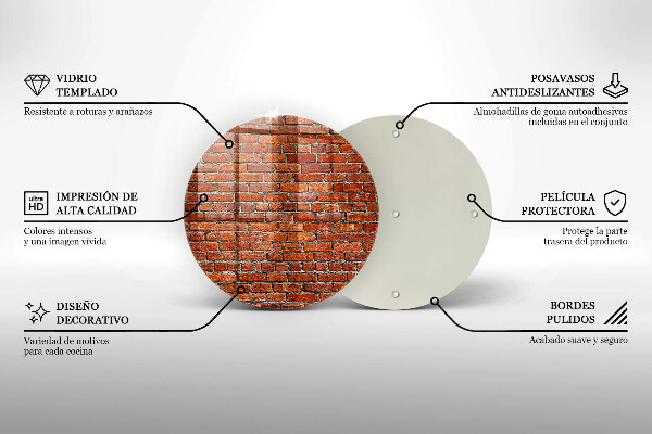 Skleněná deska do kuchyně Zeď z cihlové zdi