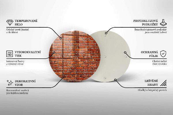 Skleněná deska do kuchyně Zeď z cihlové zdi