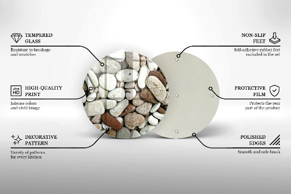 Skleněná deska do kuchyně Malé kameny pozadí