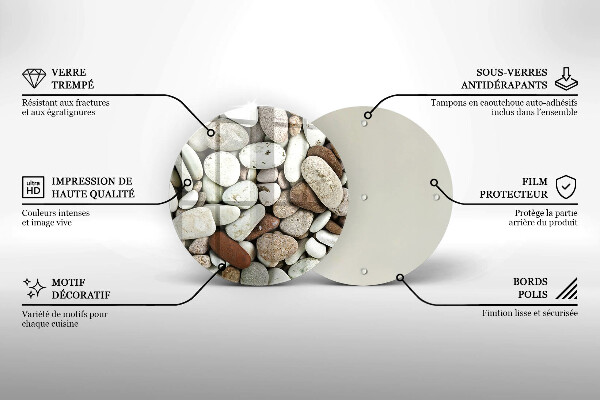 Skleněná deska do kuchyně Malé kameny pozadí