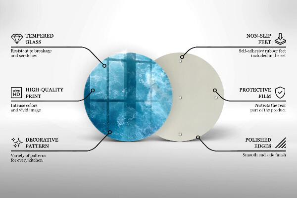 Skleněná deska do kuchyně Modrá voda