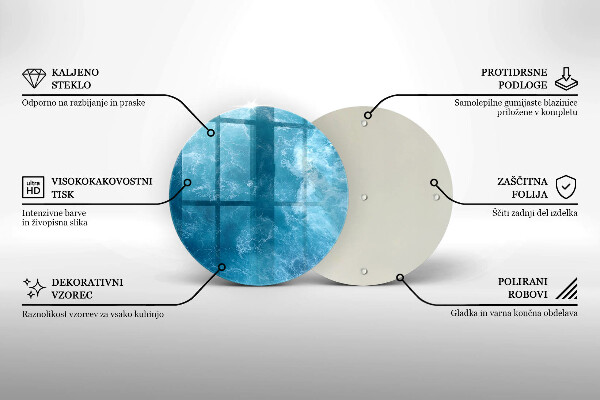 Skleněná deska do kuchyně Modrá voda