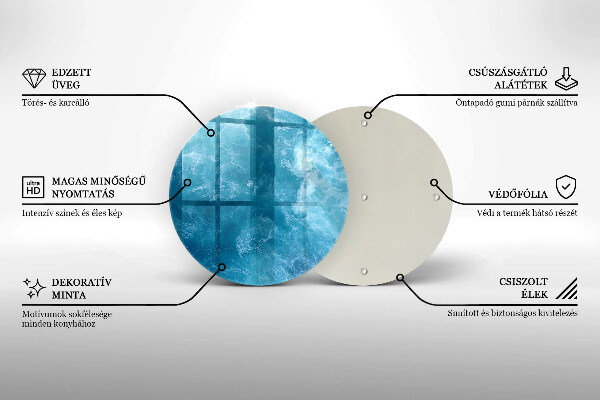 Skleněná deska do kuchyně Modrá voda