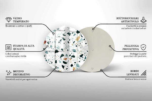 Skleněné krájecí prkénko Lehká kamenina