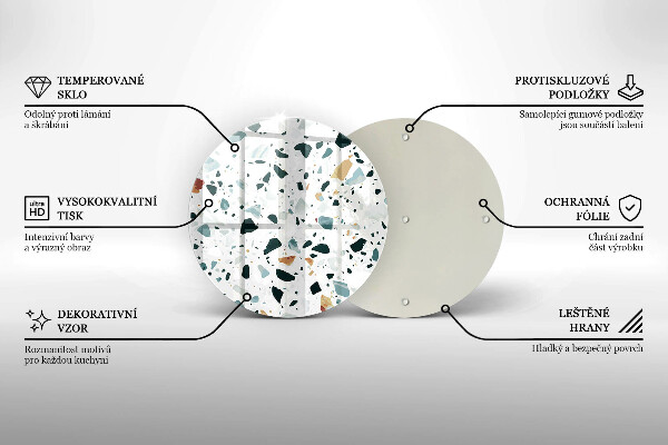 Skleněné krájecí prkénko Lehká kamenina