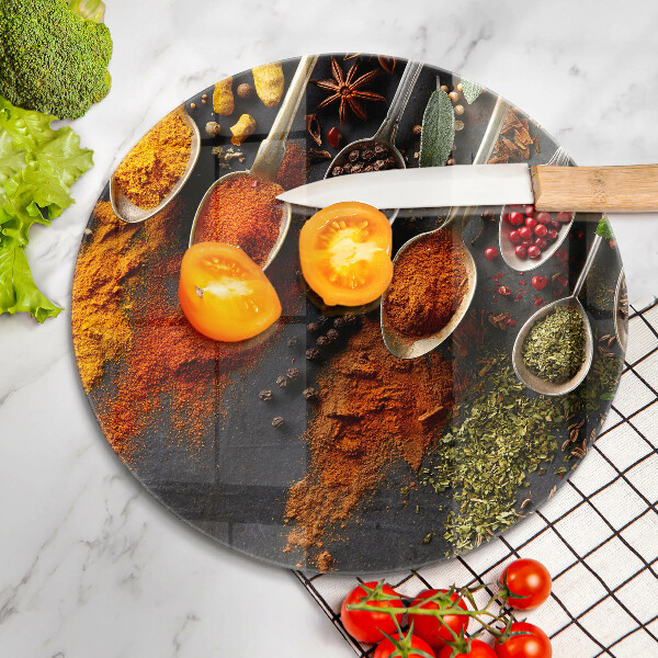 Skleněná deska do kuchyně Lžíce s kořením