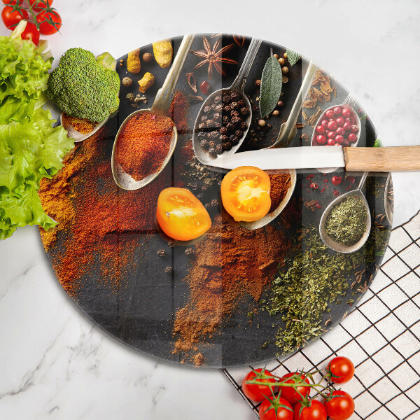 Skleněná deska do kuchyně Lžíce s kořením