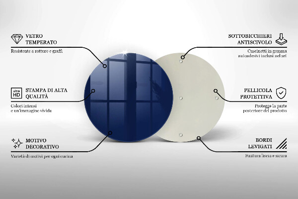 Skleněné krájecí prkénko Modrá barva