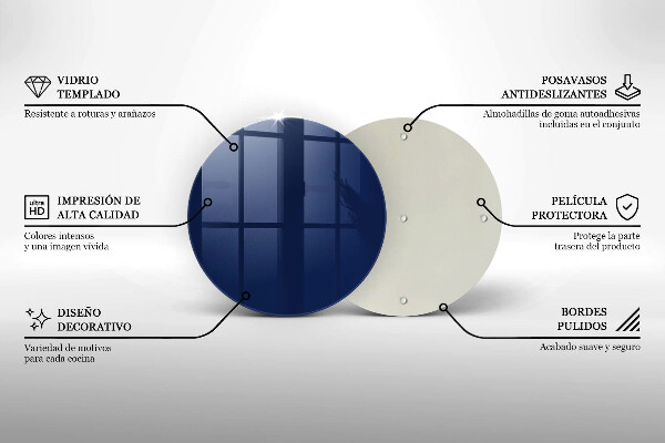 Skleněné krájecí prkénko Modrá barva