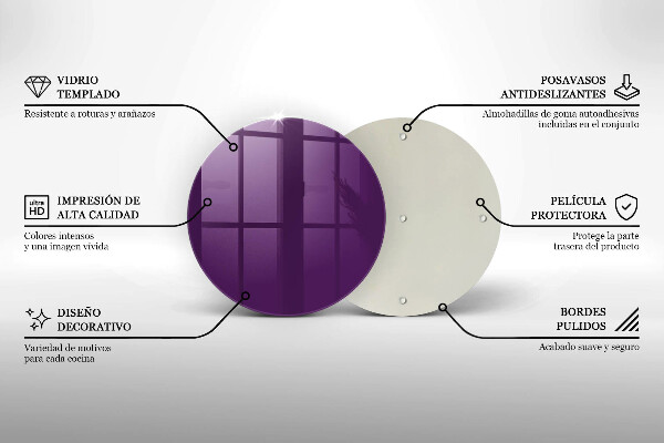 Skleněné krájecí prkénko Barva fialová