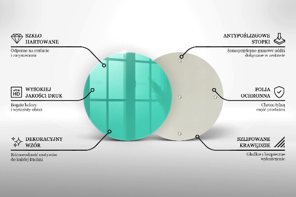 Skleněné krájecí prkénko Zelená barva