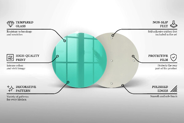 Skleněné krájecí prkénko Zelená barva