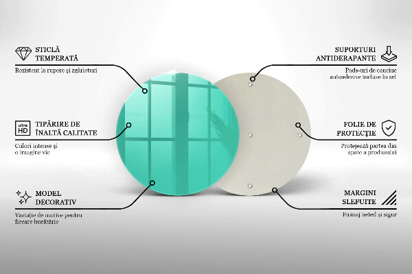 Skleněné krájecí prkénko Zelená barva