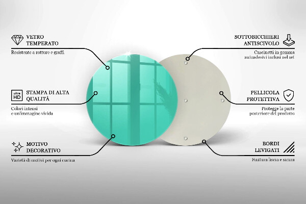 Skleněné krájecí prkénko Zelená barva