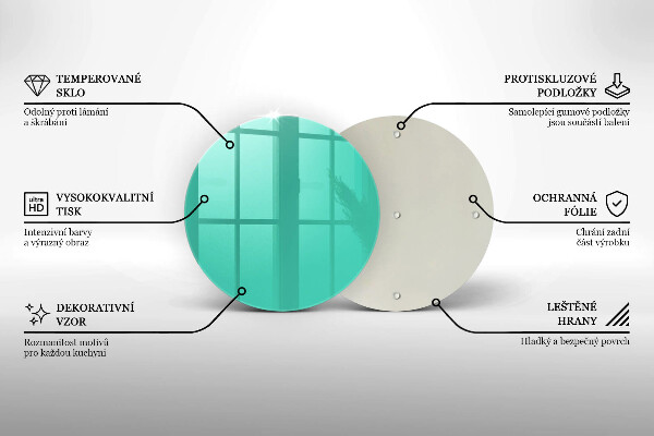 Skleněné krájecí prkénko Zelená barva