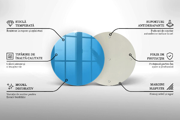 Skleněné krájecí prkénko Modrá barva
