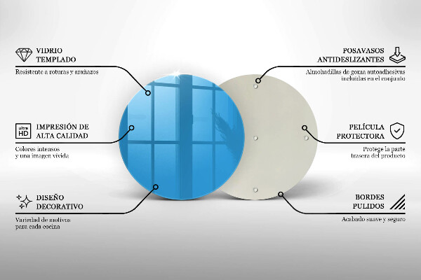 Skleněné krájecí prkénko Modrá barva