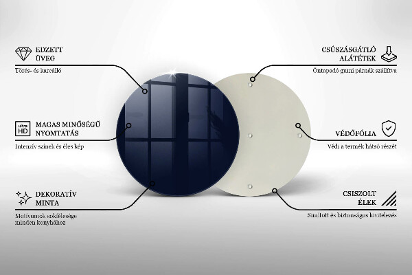 Skleněné krájecí prkénko Námořnická modrá