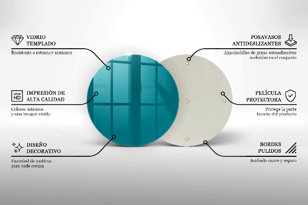 Skleněné krájecí prkénko Tyrkysový