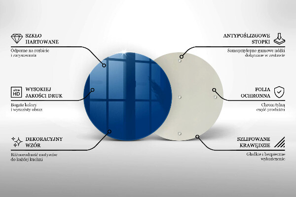 Skleněné krájecí prkénko Modrá barva