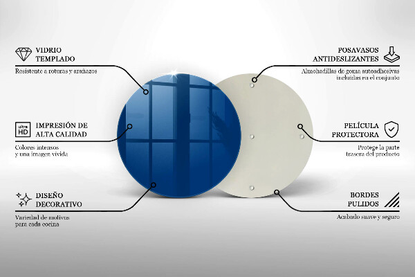 Skleněné krájecí prkénko Modrá barva