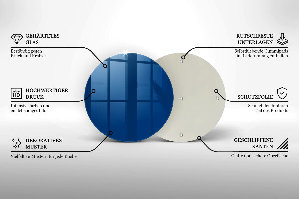 Skleněné krájecí prkénko Modrá barva