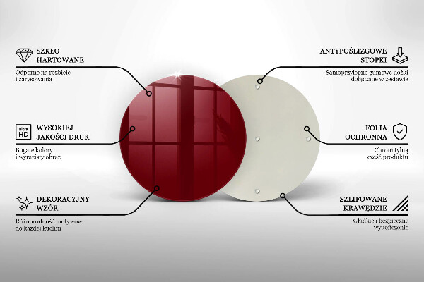 Skleněné krájecí prkénko Vínová barva